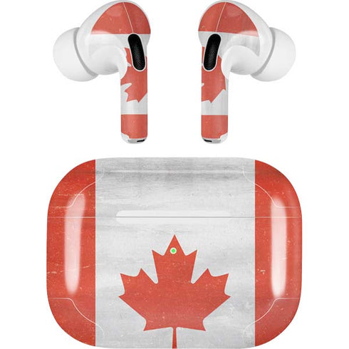 Canada Flag Distressed AirPods Skins